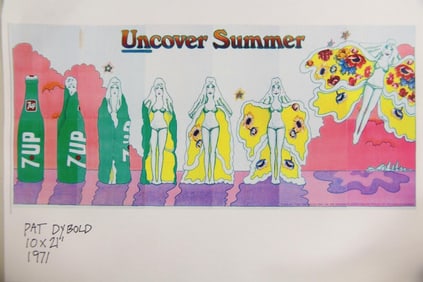 Giant 10x20 Ft Billboard Poster 1971 7up Uncola, Psychedelic