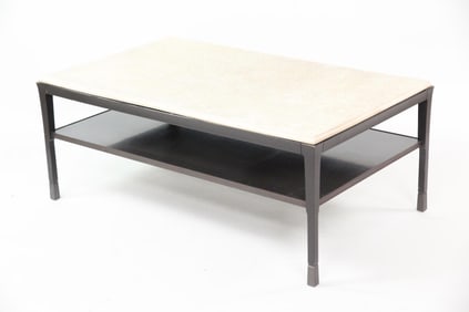 Pebbled Wood & Metal Coffee Table, Bill Sofield for Baker