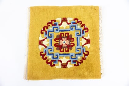 Vibrant Tibetan Rug Meditation Mat