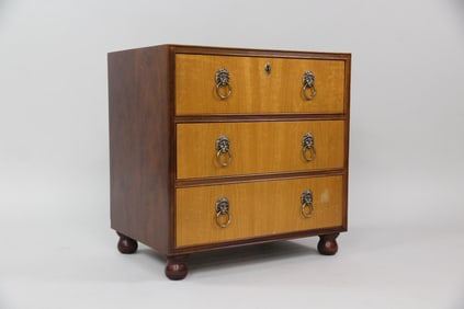 Diminutive Chest of Drawers with Lion's Head Pulls, Baker Furniture