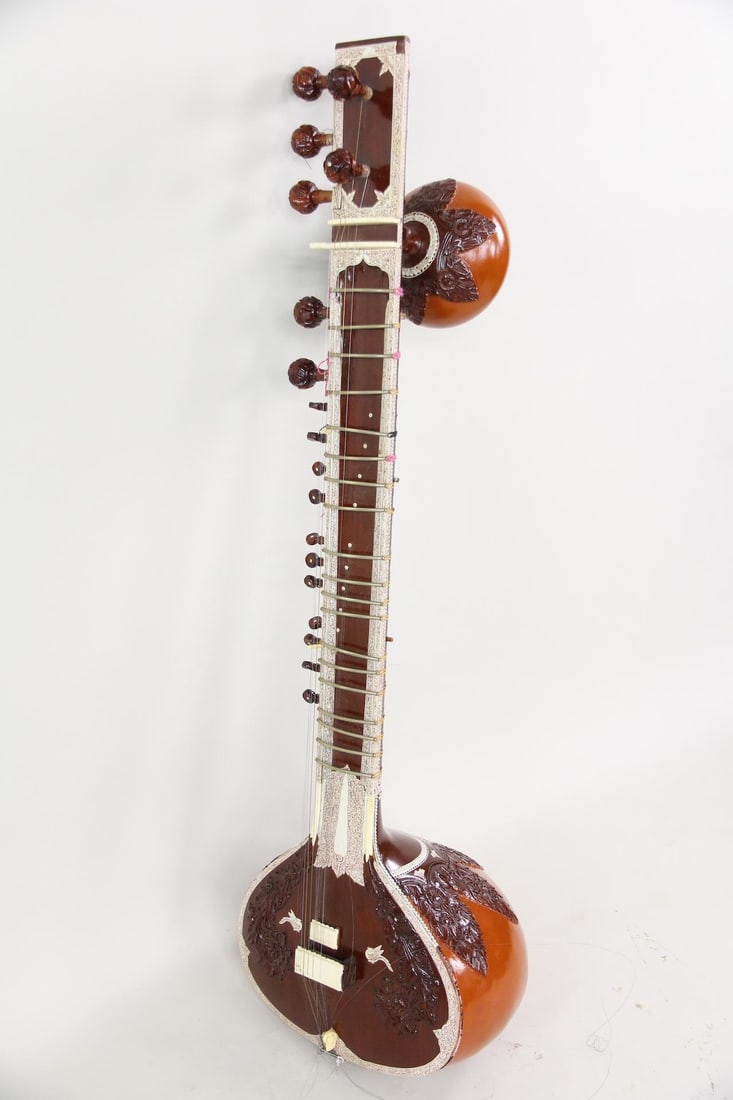 Traditional Indian Double Toomba Sitar in Hard Case, Ravi Shankar Style (1 of 15)