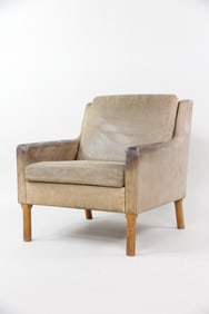 Danish Modern Leather "Hers" Armchair, Borge Morgesen