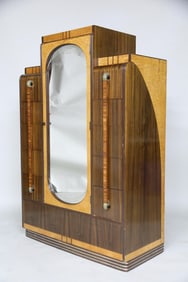 Art Deco Streamline Wardrobe Cabinet by Leo Jiranek for Grand Rapids Furniture