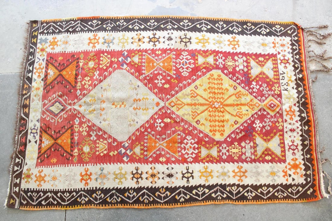 Turkish Anatolian Kilim Rug, 1930s (1 of 10)