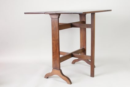Small Wooden Wine Tasting Vendange Drop Leaf Table