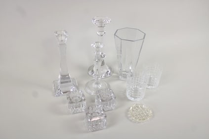 Lot of 10 Assorted Crystal Pieces, Tiffany & Co., Lambert, Waterford
