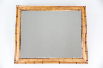 Wood & Bamboo Rectangular Wall Mirror