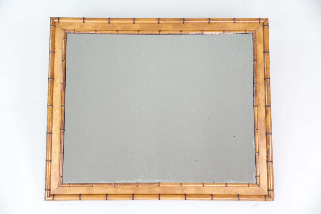 Wood & Bamboo Rectangular Wall Mirror (1 of 7)