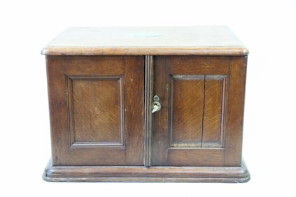 Victorian 4-Drawer Oak Cutlery Cabinet