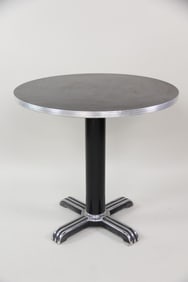 Chrome Bistro Table, Gilbert Rohde for Troy Sunshade