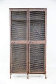 Industrial Iron Mesh 2 Door Locker, Edward Darby & Sons