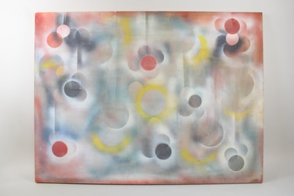 Large Colorful Abstract Circles Painting, Sam Decesare