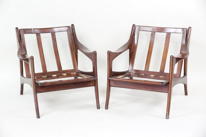 Danish Modern Sculpted Lounge Chairs