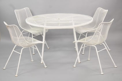 Set of 4 Russell Woodard Sculptura Chairs and Table