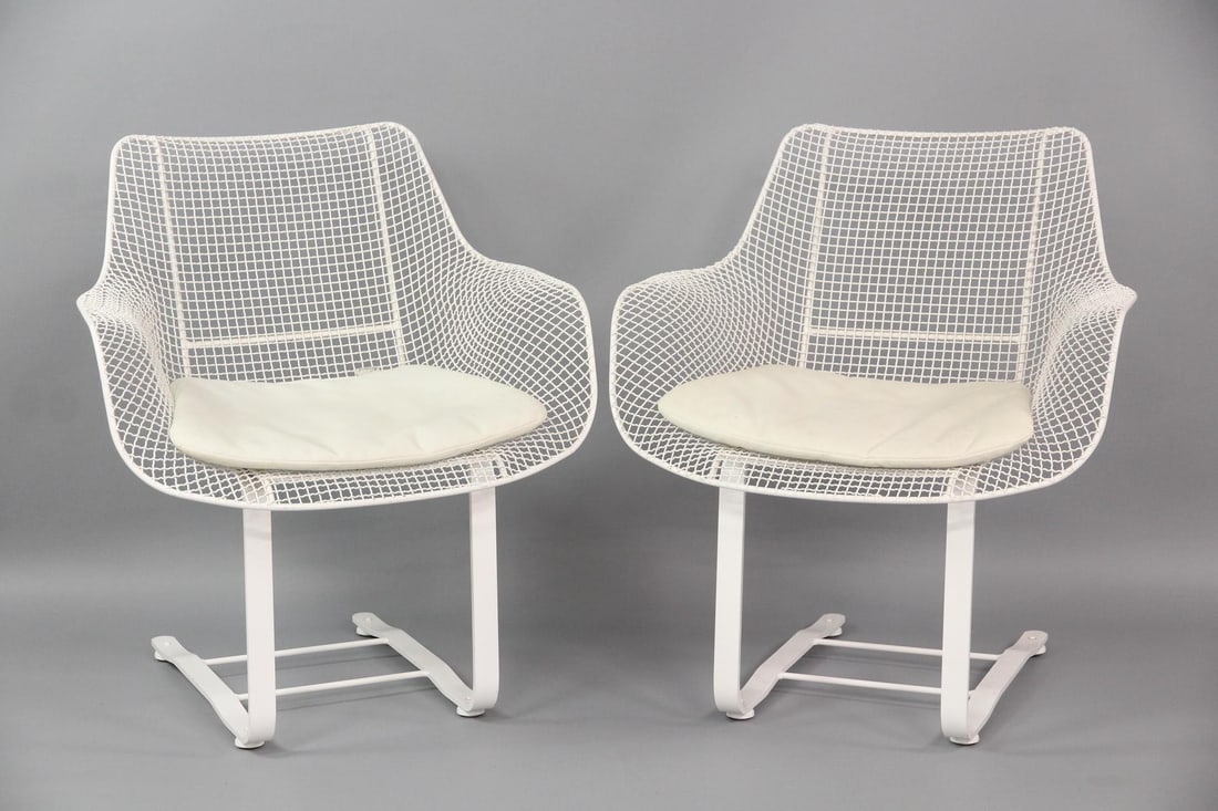 Pair of DWR Woodard Sculptura Spring Chairs, 2 of 2 (1 of 10)