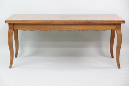 French Provincial Wooden Farm Table with Leaves