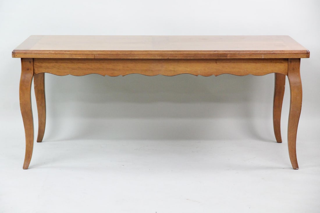 French Provincial Wooden Farm Table with Leaves (1 of 8)