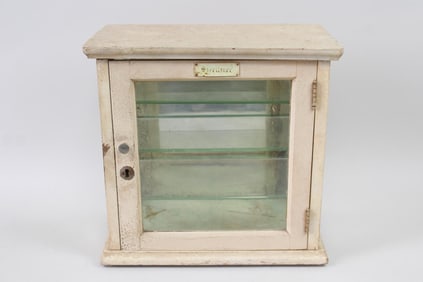 Industrial Wood & Glass Sterilizer Cabinet