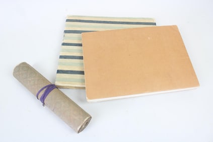 Japanese Shunga Woodbock Erotic Art, 2 Albums & Scroll