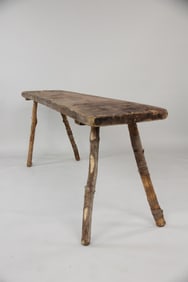 Primitive 9+ Ft Butcher Block Peg Leg Table