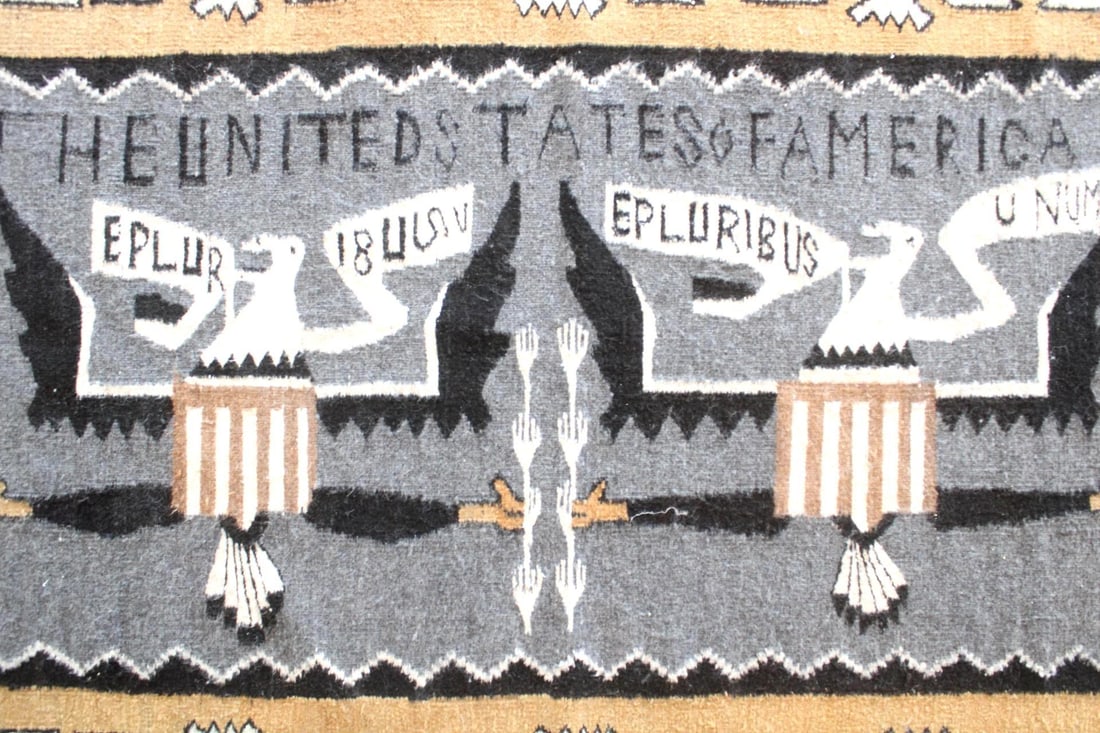 Navajo Bicentennial Rug, Mary Scot Benally, 1982 (1 of 7)