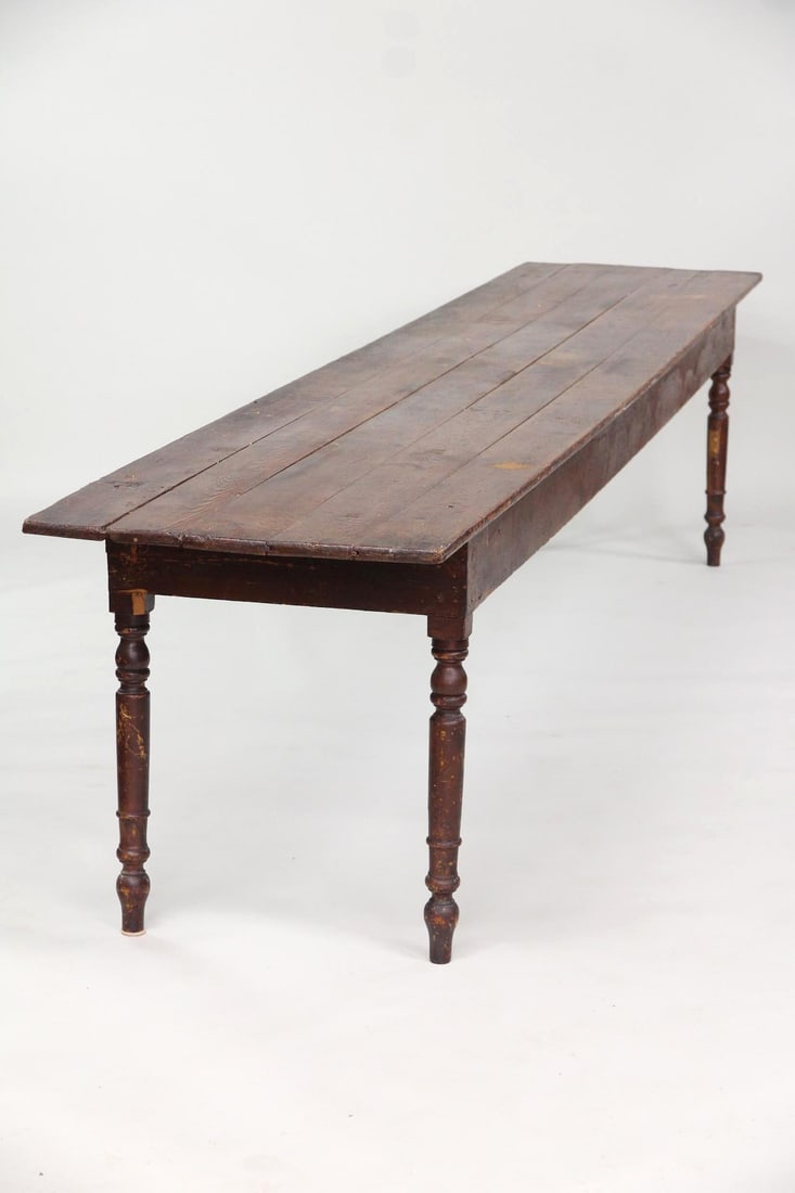 12' Primitive Farmhouse Harvest Table (1 of 20)