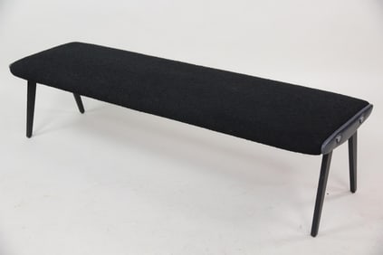 Modern 'Baja' CB2 Leather & Boucle Bench