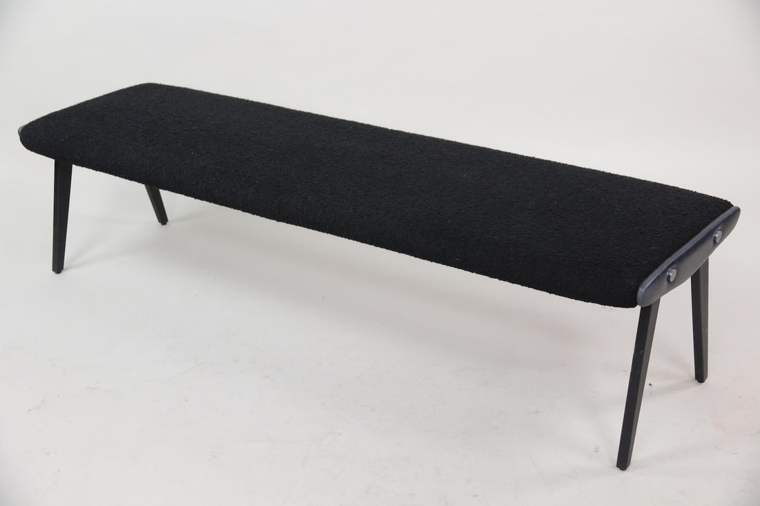 Modern 'Baja' CB2 Leather & Boucle Bench (1 of 8)