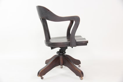 Dark Patina Heywood Wakefield Swivel Desk Chair