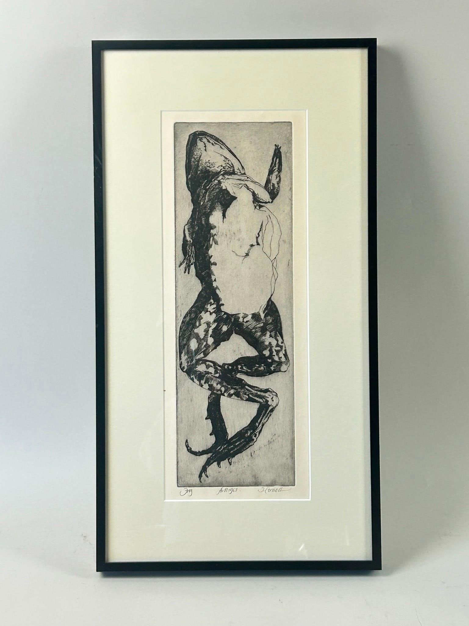 Thomas Cornell Etching of a Frog, Artists Proof 1963 (1 of 10)
