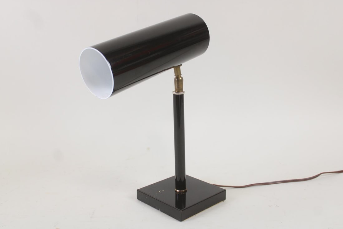 Mid-Century Modern Black Desk Lamp, Manner of Gerald Thurston (1 of 8)