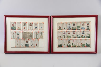 Framed Set of 36 Lenormand German Fortune Tellings Cards