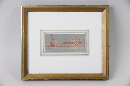 Egyptian Tomb Relief Framed Print, Lehnert & Landrock