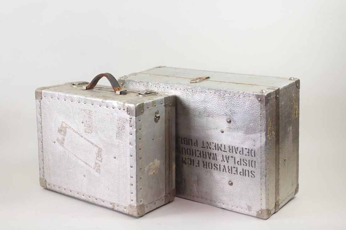 Lot of 2 Aluminum Suitcases used in Film Production (1 of 9)