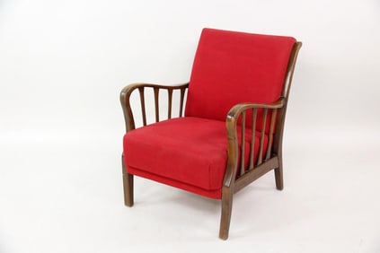 Danish Modern Slatted Armchair, Josef Frank