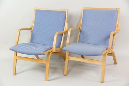 Pair of Danish Modern Farstrup Bentwood Lounge Chairs