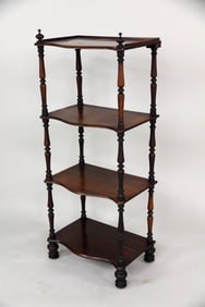 Victorian Mahogany 4-Tier Etagere Shelf