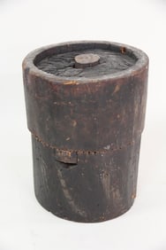 Primitive Wooden Found Object Grinder Pedestal