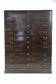 4 Pc Asian Stacking Tansu Storage Chest