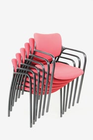 Set of 6 Mark Goetz for Herman Miller "Aside" Stacking Chairs