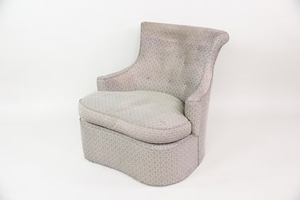 Mid-century Upholstered Bergere Armchair