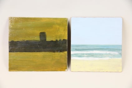 2 Abstract Paintings by Jean Patrick Guilbert, 1998