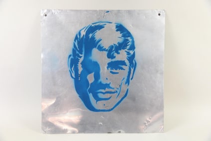 Group of 2 Stencil Paintings from NYC "Meat Market" Erotic Club