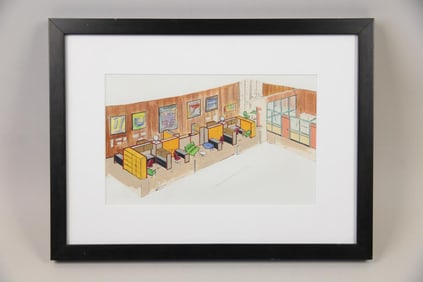 Architectural Rendering by Christopher Scott, c. 1980-1981