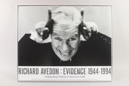 Signed Richard Avedon Whitney Museum Exhibition Poster, Charlie Chaplin