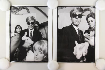 Pair of Original Photographs of Andy Warhol by Jean-Jacques Bugat