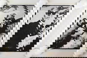 Pair of Original Photographs of Andy Warhol by Jean-Jacques Bugat: Pair of B&W Photographs of Andy Warhol by Jean-Jacques Bugat. Two black and white photos taken by Jean-Jacques Bugat, featuring artist Andy Warhol with actress Catherine Deneuve and socialite Edie Sed