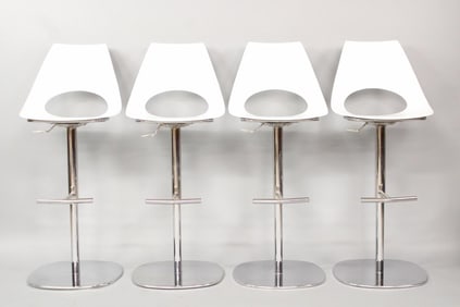 Set of 4 Bontempi Casa Italy Shark Adjustable Barstools