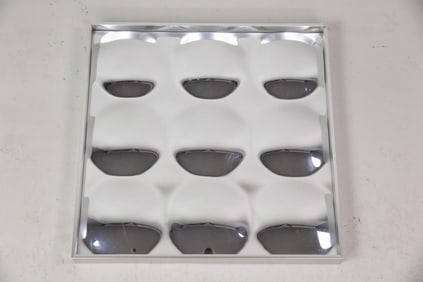 Turner Space Age Convex Metal Bubble Mirror