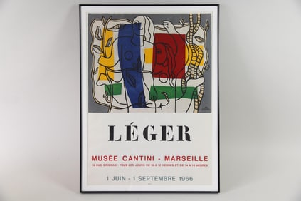 Fernand Leger Musee Cantini Marseille Exhibition Poster 1966